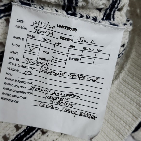 Lucky Brand Pointelle Knit Stripe Sweater - Picture 5 of 9